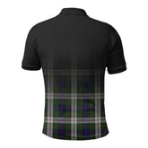 Blair Dress Tartan Crest Polo Shirt - Thistle Black Style